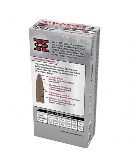 Super X 300 WINCHESTER Court Magnum 180 Grain Power Point Munition 20 Coups