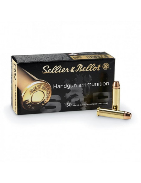 Cartouches SELLIER BELLOT Cal.357 MAGNUM FMJ 158 GR en boite de 50