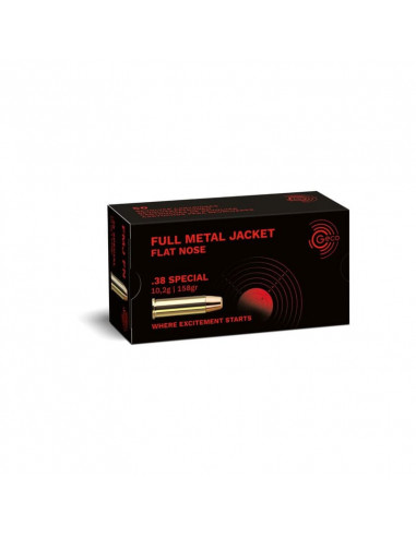 Cartouches GECO Cal. 38 SPECIAL FLAT NOSE FMJ...