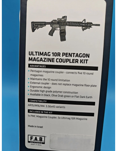 PMC FAB DEFENSE Kit 5 chargeurs Etoiles 10 coups