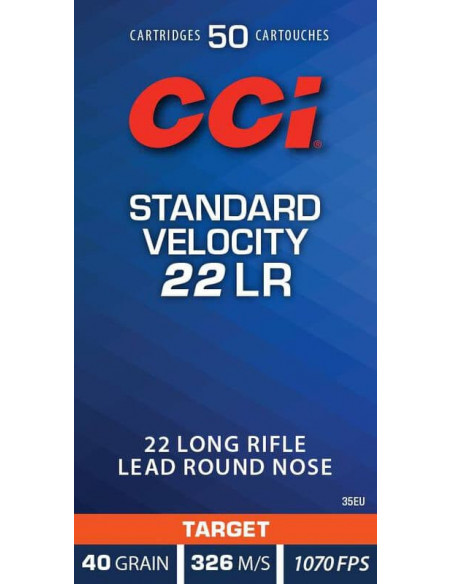 50 Cartouches cci Standard Velocity Cal. 22 LR