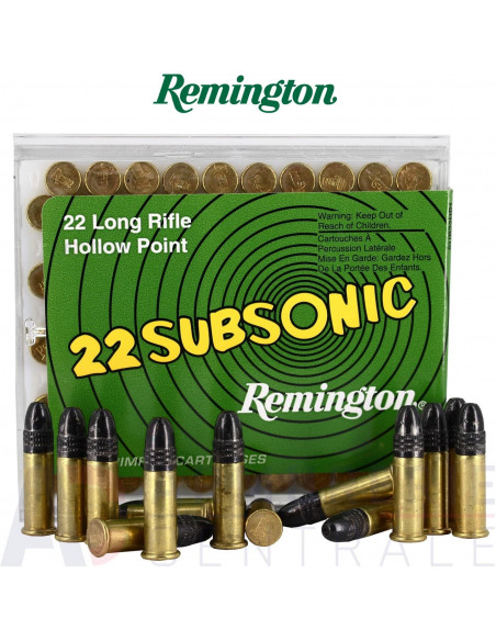 100 Cartouches REMINGTON Subsonic Remington Cal. 22 LR