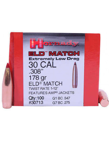 HORNADY 30.308 178GR ELD-MATCH