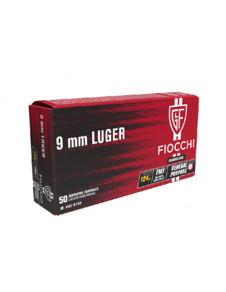 FIOCCHI 9mm 124gr FMJ